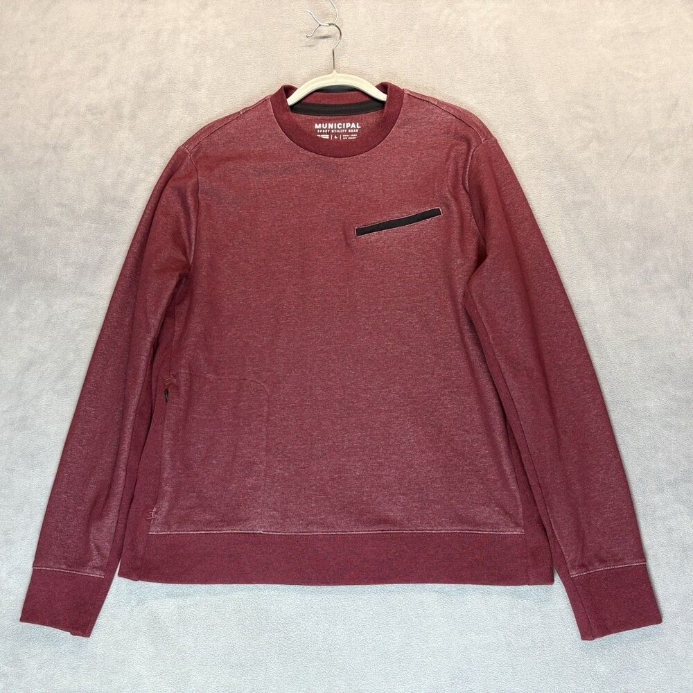 Municipal Sport Utility Gear Sweatshirt Mens Size Large Crewneck Zip Pocket